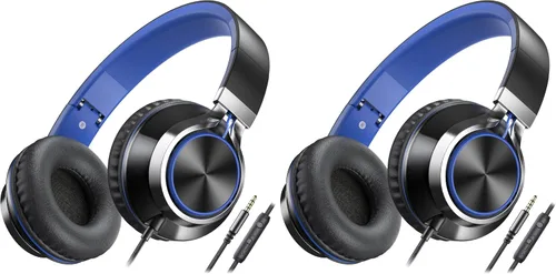 Miniatura 10 de Auriculares Ailihen C8, ligeros y plegables con micrófono para iPhone, iPad, iPod, teléfonos inteligentes Android, computadoras, laptop, Mac, Negro