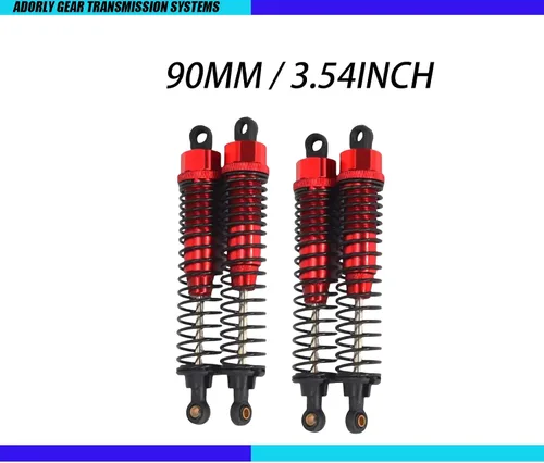 Miniatura 2 de 4 piezas de amortiguadores Rc de aluminio para 1/10 Redcat Blackout Parts Xte Pro, Xte, Xbe Pro, Xbe, Sc Pro, Sc Upgrades Shocks Rojo