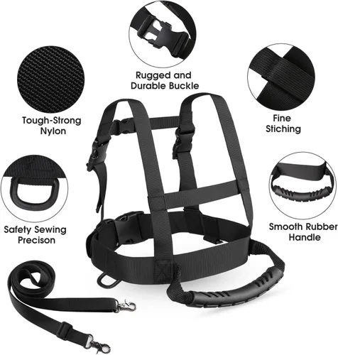 Miniatura 5 de Odoland Kids Ski Snowboard Training Harness Toddler Skiing Harness with Removable Leash Speed Control Teaching for Beginners