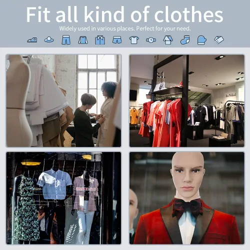 Miniatura 6 de Maniquí masculino de cuerpo completo forma de vestido de costura modelo soporte ajustable 73 pulgadas maniquí desmontable realista cuerpo exhibición