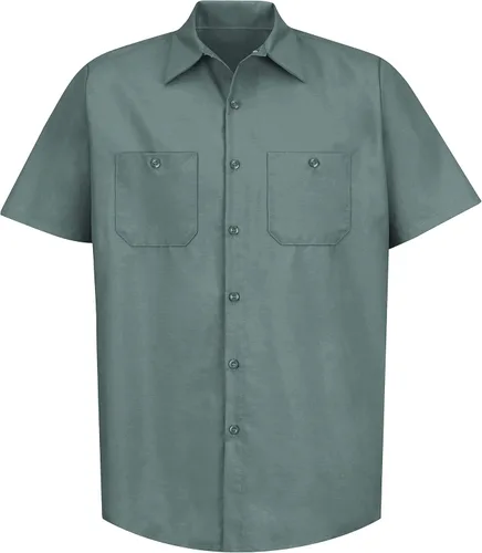 Miniatura 3 de Red Kap Camisa de trabajo industrial para hombre, ajuste regular, manga corta