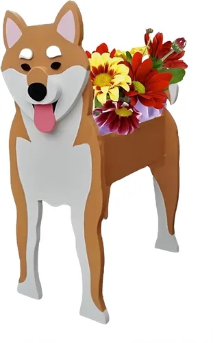 Miniatura 14 de Bamboo's Grocery LoKii Macetas de perro Boston Terrier, linda maceta de perro, contenedores de plantas con forma de animales, para plantas