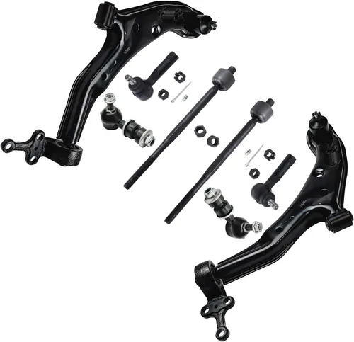 Miniatura 237 de Detroit Axle - Kit de brazos de control de extremo delantero de 8 piezas para Dodge Dakota 00-04, Durango 00-03, 4 brazos de control superior e