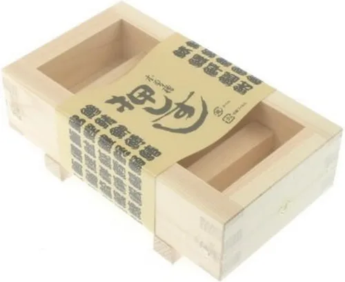Miniatura 2 de JapanBargain, Molde rectangular de madera para hacer sushi Oshizushi, molde para arroz, 7 x 4 pulgadas, 1 paquete