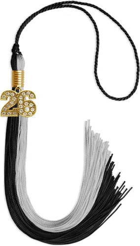 Miniatura 12 de Endea Graduation Borla de doble color con dije dorado (negro/oro brillante, 2022)