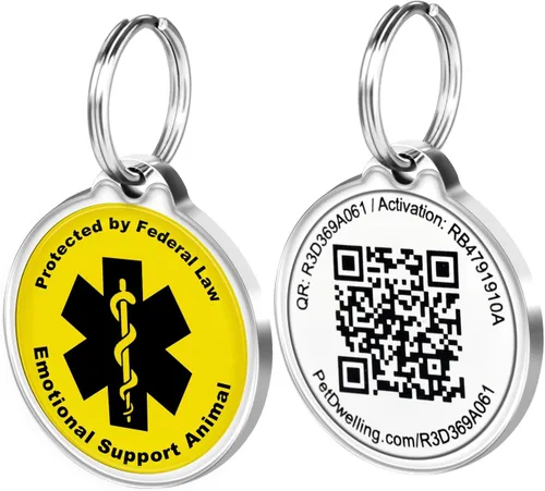 Miniatura 9 de Pet Dwelling Etiqueta de identificación ESA con código QR: etiqueta de animal de apoyo emocional para perros y gatos, escanea para contactar al