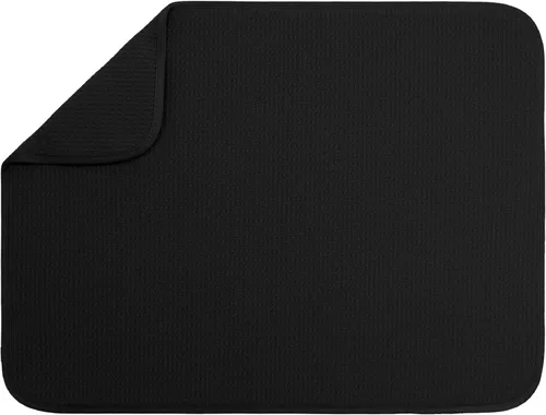 Miniatura 38 de S&T INC. Tapete de microfibra para secado de platos, reversible y absorbente para cocina, de 16 x 18 pulgadas, color negro