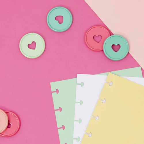 Miniatura 7 de Craftelier - Anillas de Disco M Metálicas con Corte de Troquel en Forma de Corazón para Encuadernación de Scrapbooking para Planners, Agendas