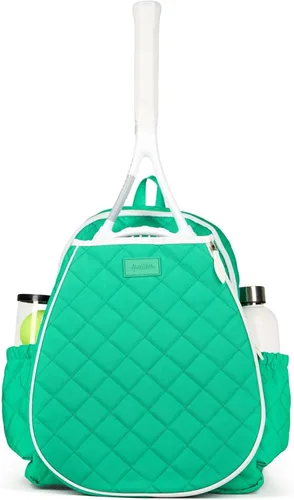 Miniatura 7 de Ame & Lulu Game On - Mochila de tenis, contiene correas acolchadas y ajustables, dos bolsillos exteriores para botellas de agua