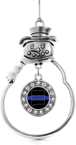 Miniatura 126 de Inspired Silver - Roller Queen - Adorno de Navidad plateado - Adorno circular para árbol de Navidad con circonita cúbica - Decoración colgante