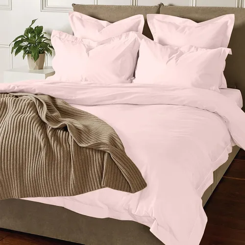 Miniatura 224 de Pizuna Sábanas de satén puro de 100 % algodón de fibra larga de 800 hilos, color rosa claro, con bolsillo profundo de 15 pulgadas 41 Rosa Claro