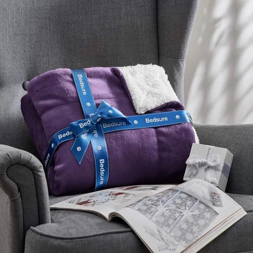 Miniatura 7 de Bedsure GentleSoft - Manta de forro polar Sherpa tamaño Queen para cama, manta gruesa y cálida, regalos para mujeres y niñas, manta de Navidad suave