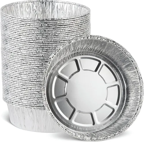Miniatura 13 de PLASTICPRO - Sartén redonda de aluminio desechable de 7 pulgadas, apta para congelador y horno - Para hornear, cocinar, almacenamiento, asar