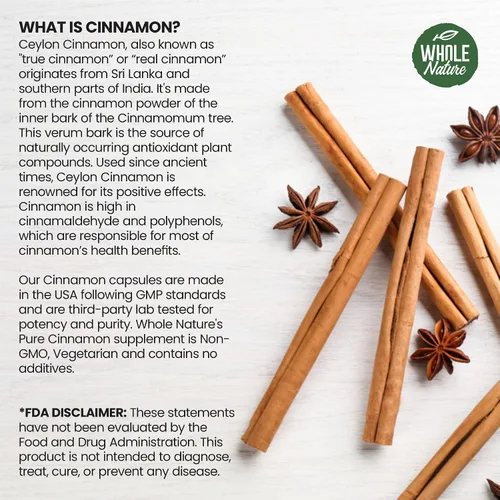 Miniatura 11 de Cápsulas de canela de 1200 mg. Suplemento orgánico de canela de Ceilán, pastillas de canela que apoyan el corazón, cerebro, hueso, articulaciones