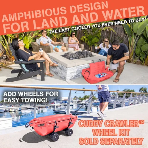 Miniatura 4 de CUDDY - Enfriador flotante y recipiente de almacenamiento en seco para tierra y agua, 40 cuartos de galón, ideal para río, playa, kayak, piscina