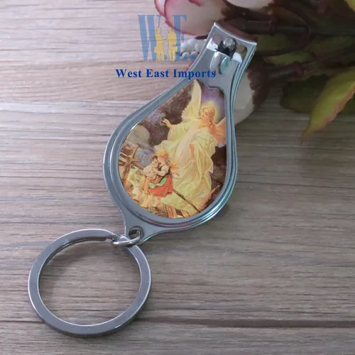 Miniatura 6 de 12 llaveros de bautismo de ángel con cortaúñas y abridor de recuerdos de fiesta para bebés niños y niñas/recuerdos de bautizo/regalo