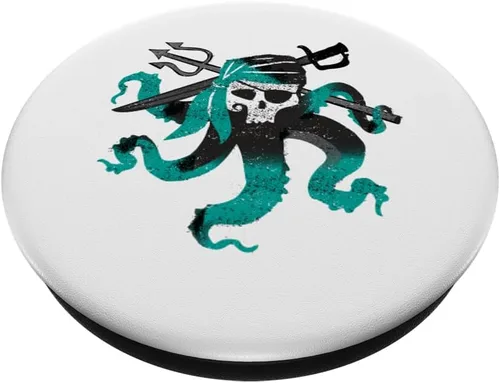 Miniatura 2 de Disney Descendants 2 Uma Pirate Octopus - PopSockets agarre y soporte para teléfonos y tabletas, Negro