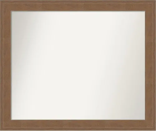 Miniatura 70 de Amanti Art Espejo de baño marrón para sobre el fregadero, 25 x 25 pulgadas, hecho a medida, espejo de tocador cuadrado marrón medio, marco de madera
