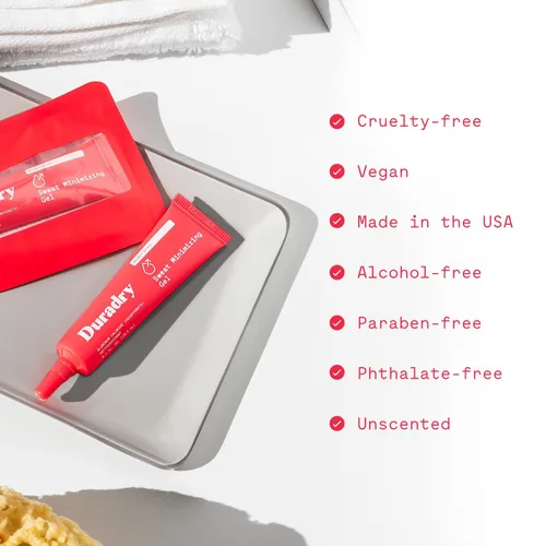 Miniatura 8 de Duradry Gel antitranspirante minimizador de sudor para hombres y mujeres, fuerza recetada, formulado para sudoración excesiva de axilas e