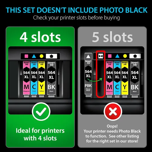 Miniatura 2 de Smart Ink Cartucho de tinta compatible de repuesto para HP 564 XL 564XL de alto rendimiento, paquete de 10 (4 negros y 2 C/M/Y) para impresoras
