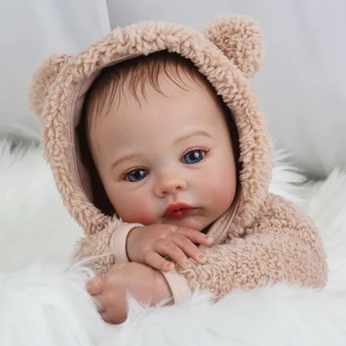 Miniatura 3 de KSBD Muñecas Reborn - Muñeca de bebé realista de 18 pulgadas, muñeca de niño de cuerpo completo estilo vida real con cuerpo de vinilo suave, puede