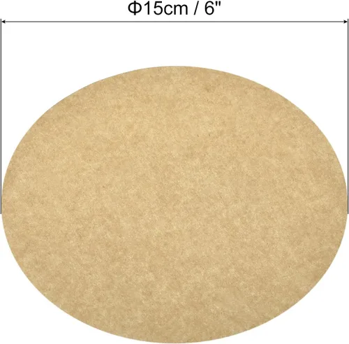 Miniatura 2 de uxcell 300 unidades de papel pergamino redondo de 6 pulgadas, papel pergamino antiadherente para hornear pasteles pequeños, separar carne congelada