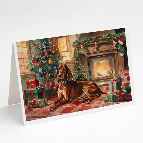 Miniatura 36 de Caroline's Treasures DAC2753GCA7P Paquete de 8 tarjetas de felicitación navideña acogedora de Husky siberiano Tarjetas en blanco con sobres