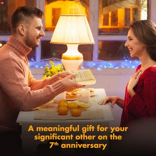 Miniatura 3 de Regalos de 7º Aniversario de STOFINITY en Madera para Él Ella - 7º Regalo de Boda para Hombres Mujeres, Regalos de 7 Años de Matrimonio para Esposo