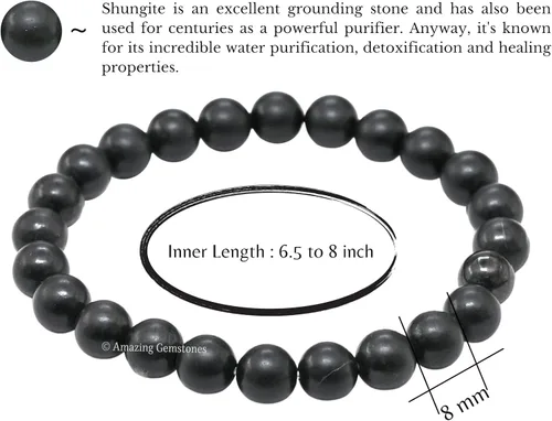 Miniatura 752 de Amazing Gemstone Pulsera de cristal para mujeres y hombres, pulsera de cristal curativo de protección, pulsera elástica con cuentas de piedras