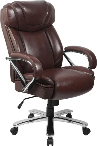 Miniatura 17 de Flash Furniture HERCULES Series Big & Tall - Silla de oficina ergonómica giratoria ejecutiva LeatherSoft de 500 libras con asiento extra ancho