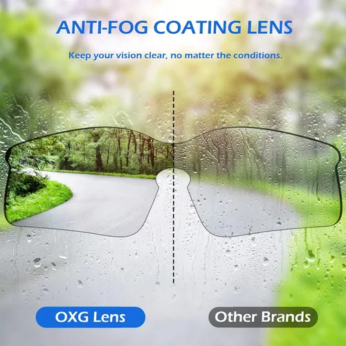 Miniatura 3 de OXG Paquete de 6 gafas de seguridad antivaho ANSI Z87+ resistentes a los impactos y arañazos para trabajo, laboratorio, construcción