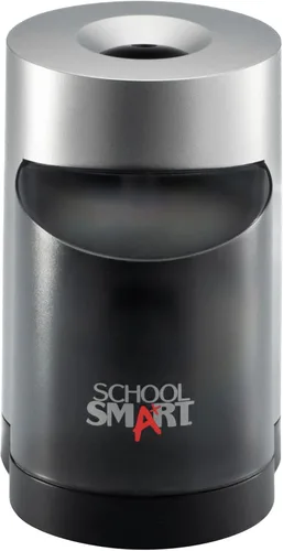 Miniatura 7 de School Smart sacapuntas vertical para lápices, 6 x 4 pulgadas, eléctrico, Negro/Plateado
