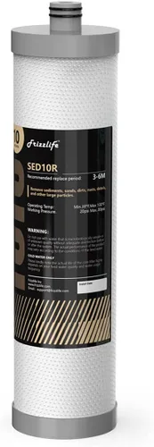Frizzlife SED10R (1ª etapa) Cartucho de filtro de repuesto para filtros de agua debajo del fregadero DW10, TW10, DW10F, TW10F