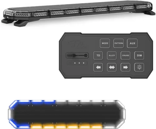 Miniatura 30 de SpeedTech Lights K-Force 47 - Barra de luz LED estroboscópica de policía de tamaño completo para montaje en techo, luces de advertencia para Verde