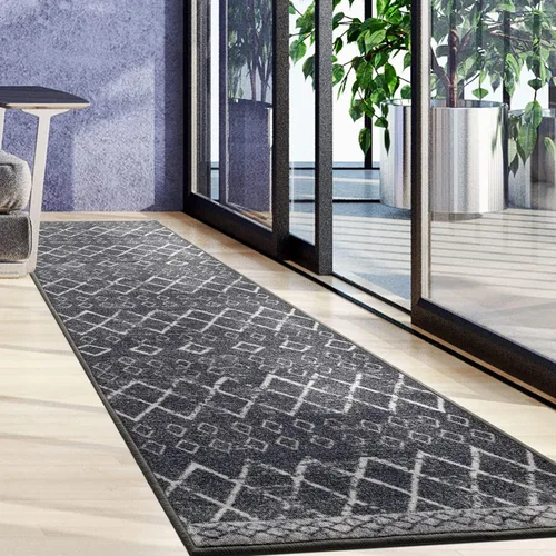 Miniatura 22 de Antep Rugs - Alfombras antideslizantes de 2 x 7 pies (antideslizante) con parte trasera de goma, de estilo antiguo, bohemio, marroquí y con pelo Azul