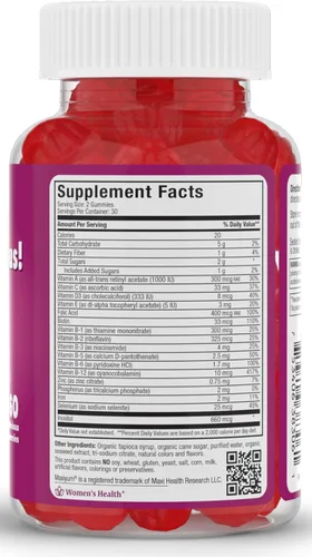 Miniatura 2 de Maxi Health Gomitas prenatales orgánicas para mujer, gomitas prenatales con sabor a cereza kosher, vitaminas prenatales para mujeres con ácido