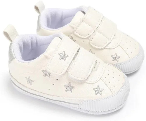 Miniatura 3 de KKIIDDSS Unsex - Zapatos de piel sintética para bebés y niñas, con parte superior alta, con cordones, suela suave, antideslizantes, para recién