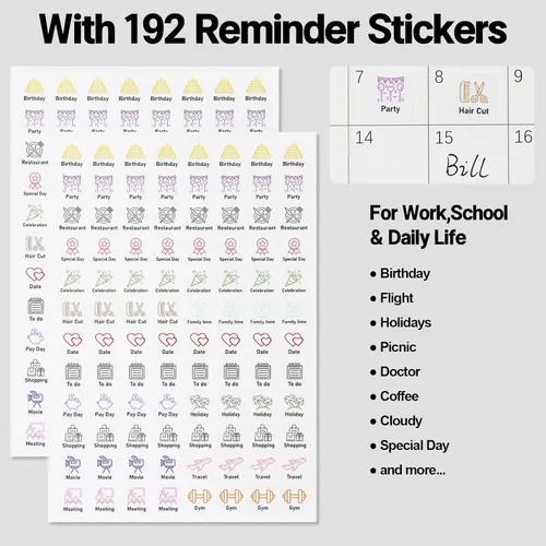 Miniatura 5 de Multibey Calendario de escritorio 2025-2026, calendario de escritorio pequeño abatible de 6.5 x 6.5 pulgadas, julio 2025-diciembre 2026, calendario