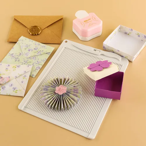 Miniatura 7 de Briartw Juego de mini tablero de puntuación y carpeta de huesos, herramienta de puntuación y plegado, multiusos, para hacer sobres, álbumes