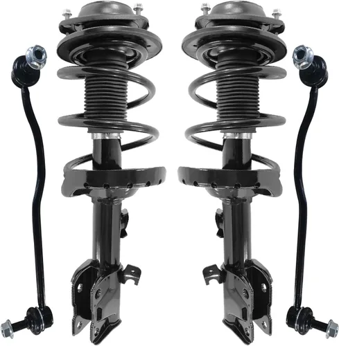 Miniatura 36 de Detroit Axle - Kit de 4 piezas RWD Puntales Delanteros Barras Estabilizadoras para Ford F-150 2021 2022 2023 2024, 2 Puntales con Resorte Helicoidal