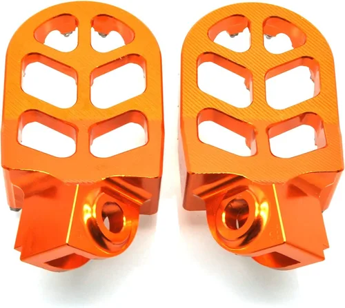 Miniatura 6 de MZS Estriberas para Moto de Cross, 2001-2018 Estribo de Motocicleta Adventure MX Pedal CNC Naranja Compatible con Modelos 65 85 125 150 200 250 300