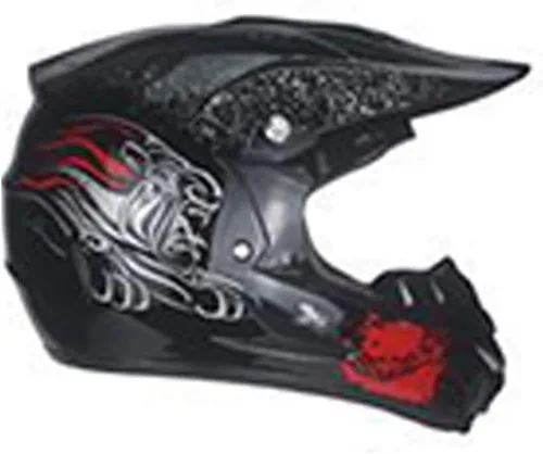 Miniatura 4 de Casco de motocicleta todoterreno para motocross, ATV para hombres y mujeres, casco de competición profesional con certificado DOT (negro, M)