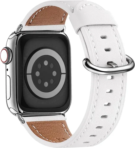 Miniatura 29 de WFEAGL Compatible con Apple Watch Banda 38mm 40mm 41mm para Mujeres, Correa de Cuero de Grano Superior para iWatch Ultra SE & Series 9 8 7 6 5 4 3