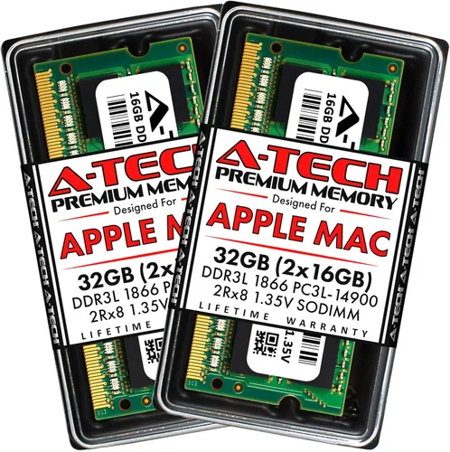 Miniatura 10 de A-Tech 16 GB (2 x 8 GB) RAM para Apple iMac finales de 2015 27 pulgadas Retina 5K DDR3L 1866MHz / 1867MHz PC3L-14900 1.35V 204-Pin SODIMM Kit