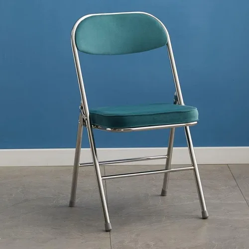 Miniatura 24 de Sillas de comedor modernas, silla auxiliar tapizada para el hogar, con acabado mate, silla de comedor plegable con respaldo abierto, silla sin