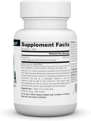 Miniatura 2 de Source Naturals Huperzina A - 100 mcg para el aprendizaje y la memoria - 60 Tabletas