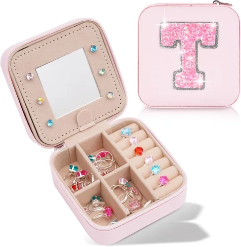 Miniatura 53 de Uygafly Joyero de viaje – Joyero personalizado para mujeres, pequeño organizador de joyas, bonitos organizadores de joyas y estética