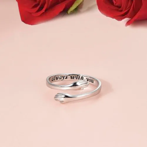 Miniatura 11 de CANDYFANCY Anillo de nudo celta de plata de ley 925 abierto para el dedo medio nudillo para mujer, tamaño ajustable 4-7