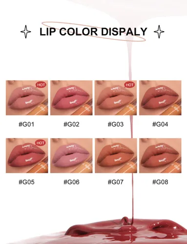 Miniatura 3 de INTO YOU Brillo de labios, mancha de labios de larga duración, tinte de labios, brillo voluminizador de labios, brillo labial con purpurina, lápiz
