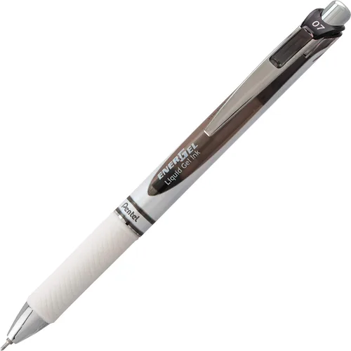 Miniatura 3 de Pentel EnerGel Pearl RTX Bolígrafo de gel líquido retráctil, (0.028 in), línea media, punta de aguja, tinta negra, paquete de 12 (BLN77PW-A)